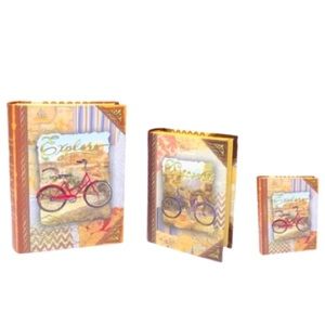 Punch Studio Bicycle Discover & Explore Nesting Book Boxes (68617), 3 ct